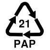 Recycling symbol: Flat cardboard