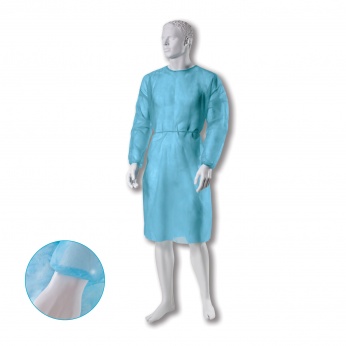 medical gown  with elastic cuffs